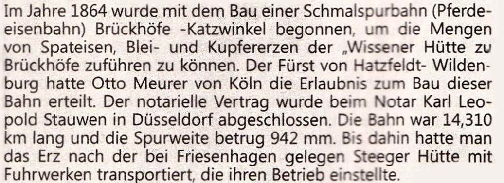 Mit der Grubenbahn von Katzwinkel nach Wissen / Sieg Kunst Garten
